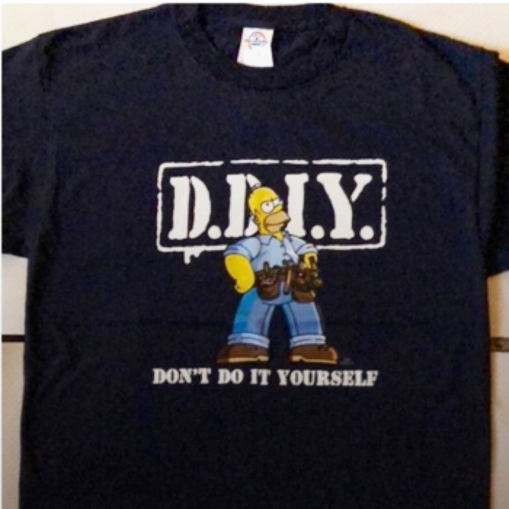 T-shirt The Simpsons Homer mens new size M cotton short sleeves navy
